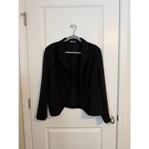 Allegra K Women's Black Tailored Single-Breasted Blazer